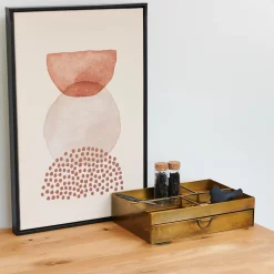 CASA Abstract Decoracion De Pared Negro, Blanco, Marron