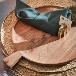 CASA Acacia Chic Plato Con Asa Natural Clearance
