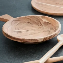CASA Acacia Chic Plato Hondo Con Asa Natural Clearance
