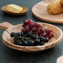 CASA Acacia Chic Plato Hondo Con Asa Natural Clearance