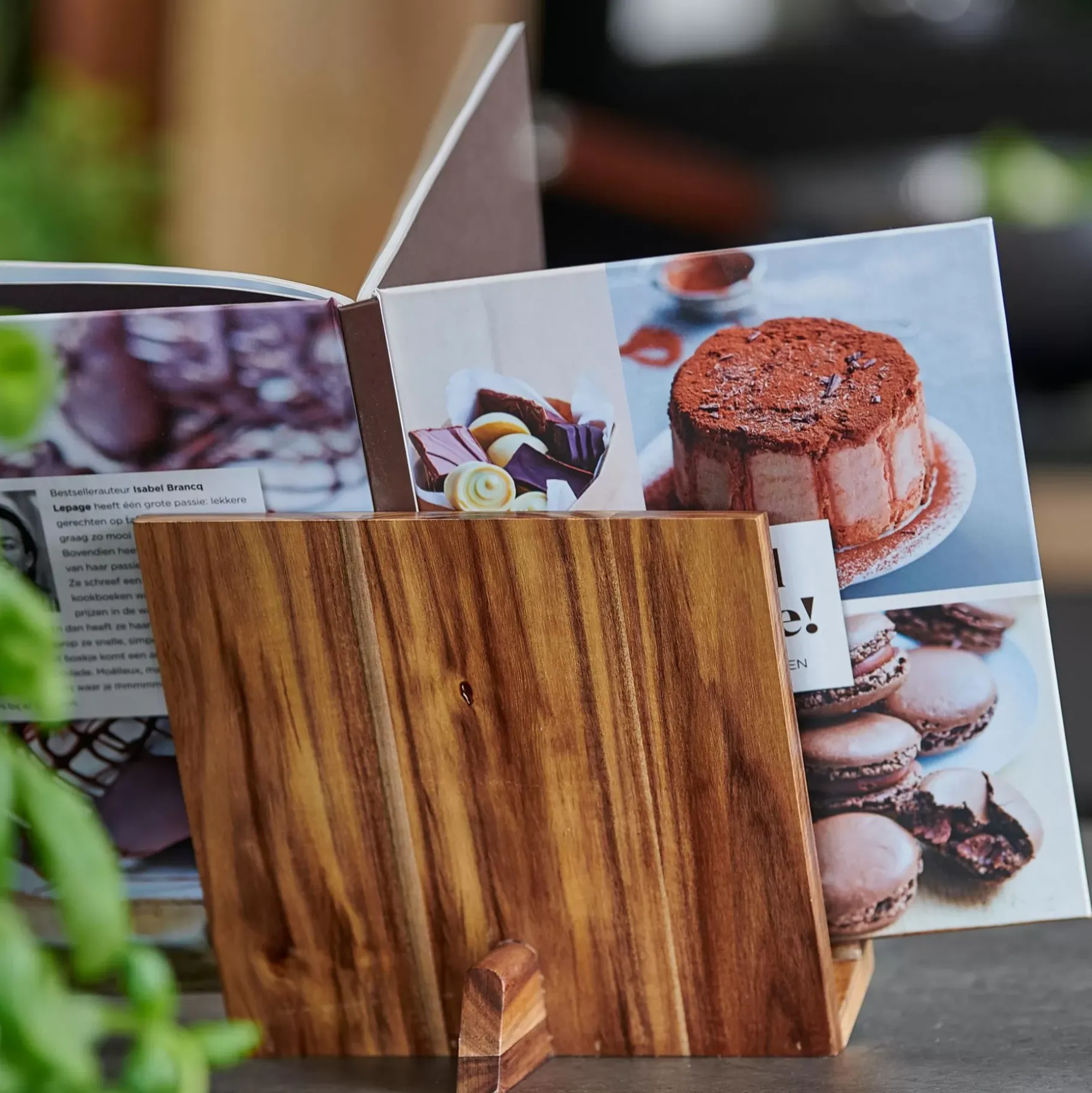 CASA Acacia Lux Atril De Cocina Soporte Tableta Natural Outlet