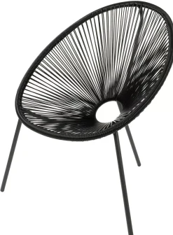 CASA Acapulco Silla Lounge Negro Hot