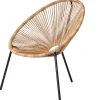 CASA Acapulco Silla Lounge Negro, Natural Outlet