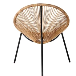 CASA Acapulco Silla Lounge Negro, Natural Outlet