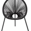 CASA Acapulco Silla Para Ninos Negro Discount