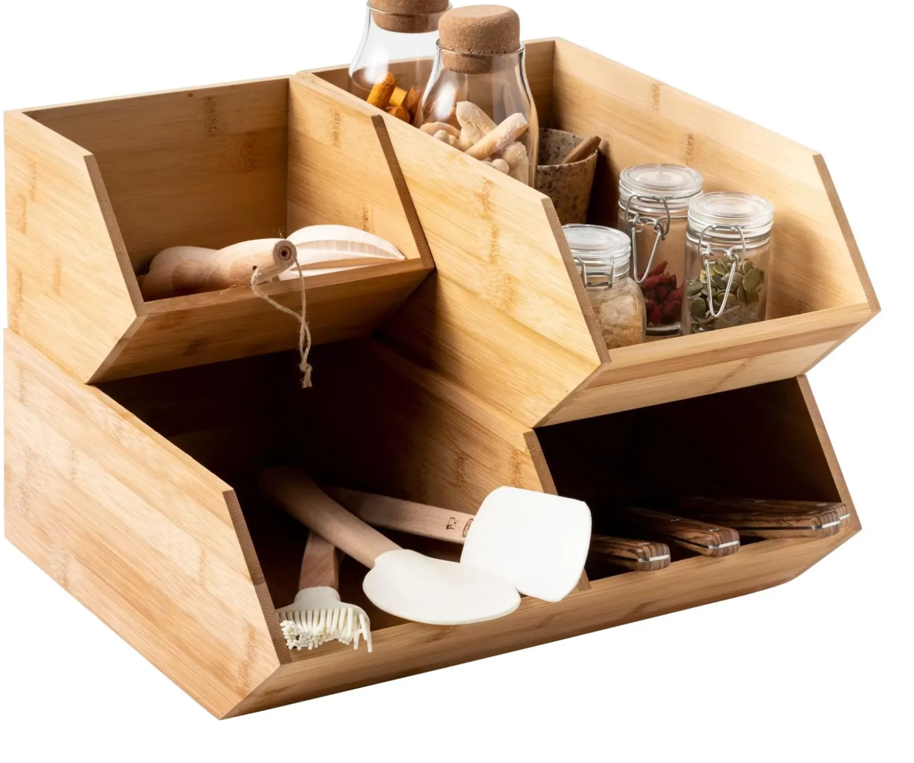 CASA Bamboo Organizador Apilable Natural Online