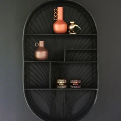 CASA Bavi Estanteria De Pared Negro Outlet