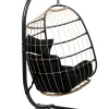 CASA Bazai Silla Colgante Con Soporte Negro Discount