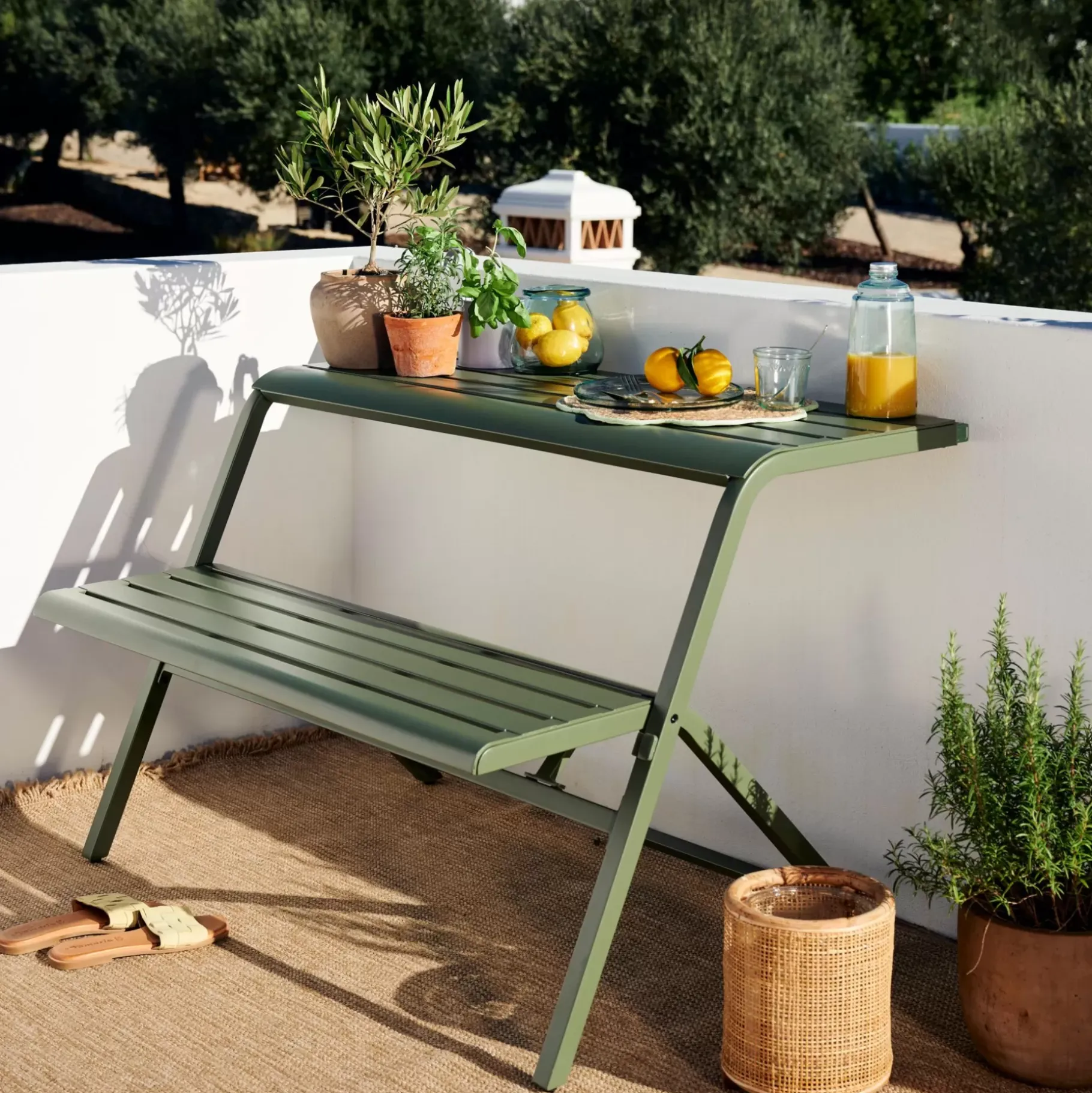 CASA Bergen Mesa Para Balcon Tambien Mesa/Plantas Best