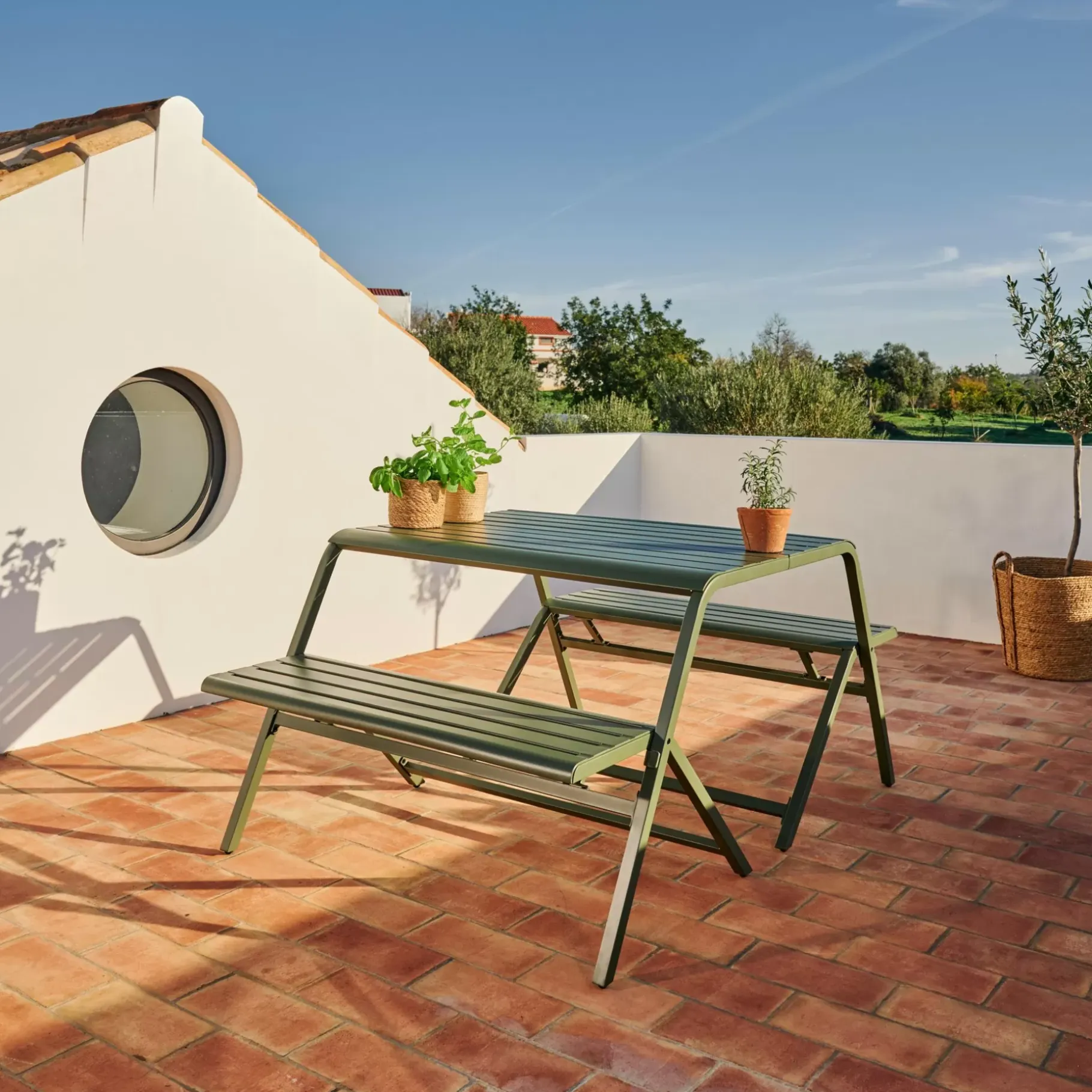 CASA Bergen Mesa Para Balcon Tambien Mesa/Plantas Best
