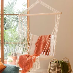 CASA Bohemia Silla Colgante Blanco Discount