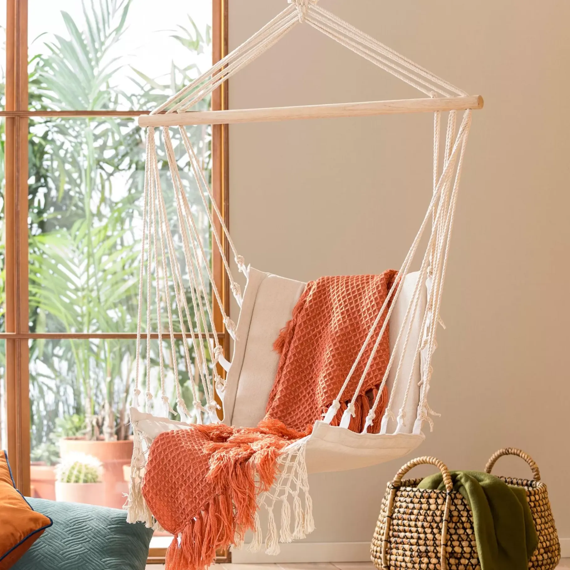 CASA Bohemia Silla Colgante Blanco Discount