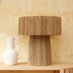 CASA Britt Lampara De Mesa Xl Natural New