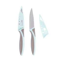CASA Kitchen Cuchillo Pelador Juego De 2 Gris, Azul Discount