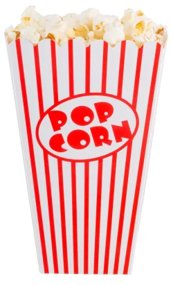 CASA Cinema Vaso De Palomitas Juego De 8 Blanco, Rojo Outlet