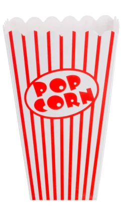 CASA Cinema Vaso De Palomitas Juego De 8 Blanco, Rojo Clearance
