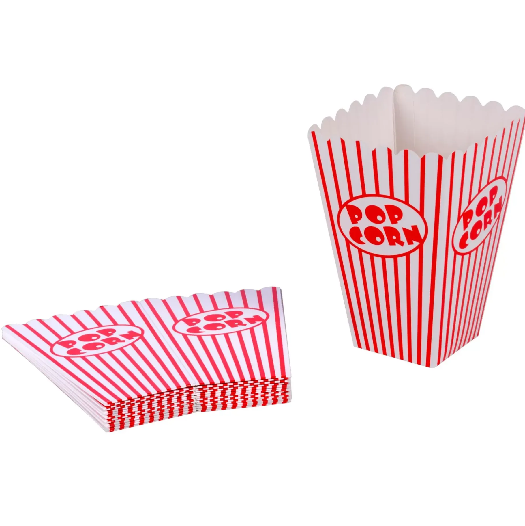 CASA Cinema Vaso De Palomitas Juego De 8 Blanco, Rojo Clearance
