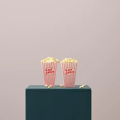 CASA Cinema Vaso De Palomitas Juego De 8 Blanco, Rojo Clearance