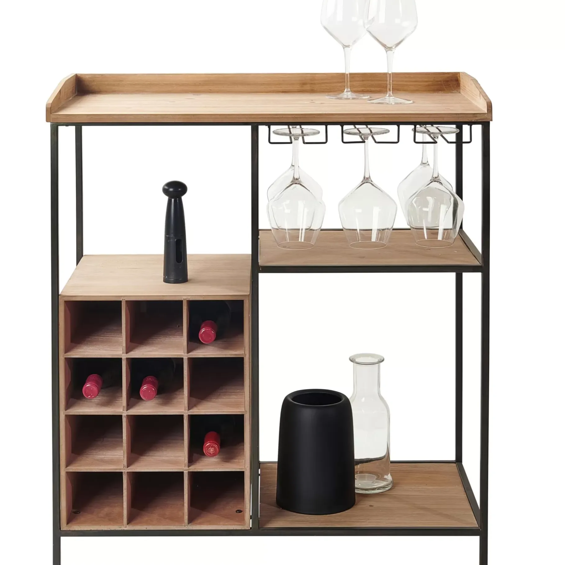 CASA Damian Estanteria De Pared Negro Outlet