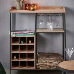 CASA Damian Estanteria De Pared Negro Outlet