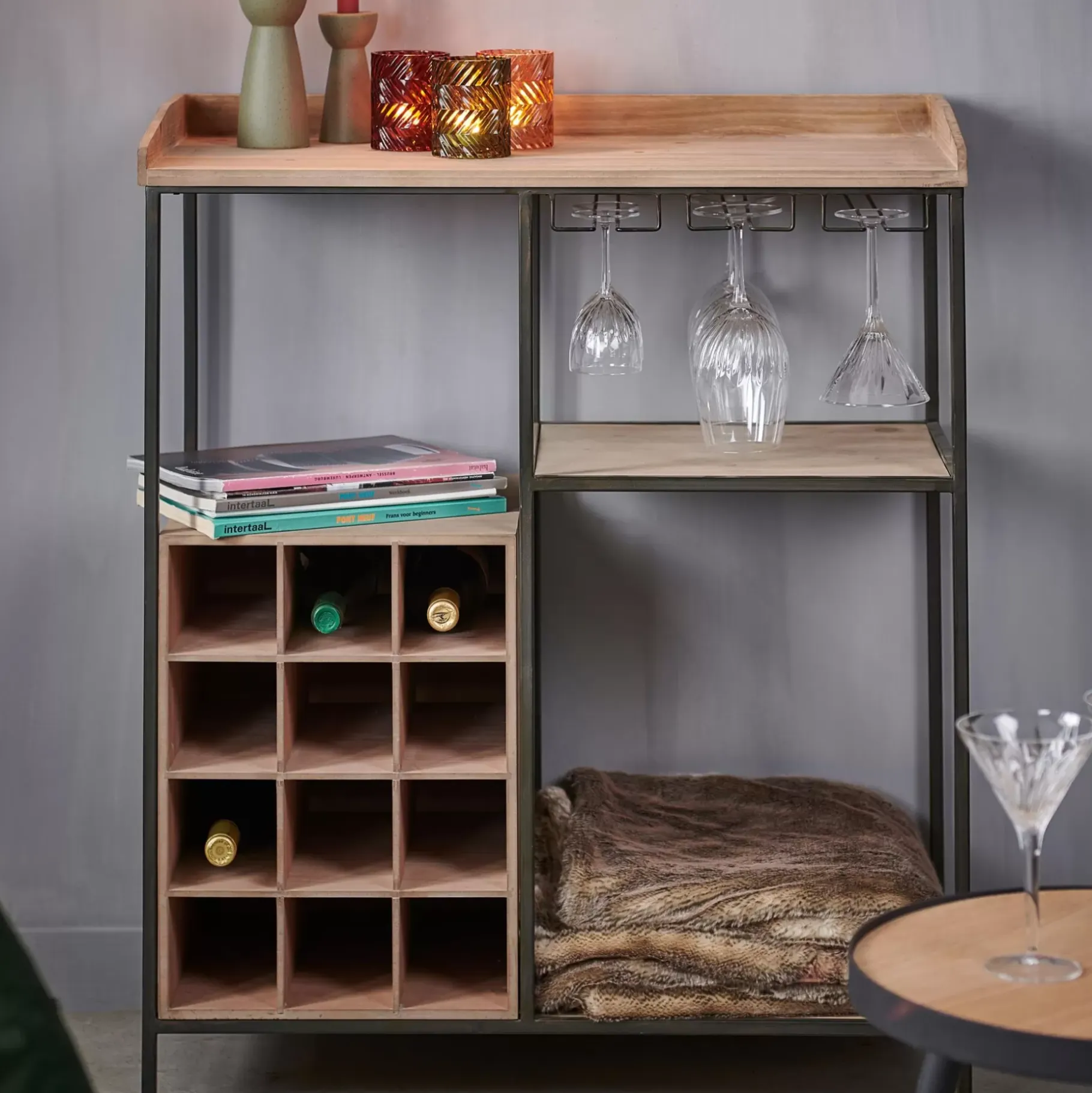 CASA Damian Estanteria De Pared Negro Outlet