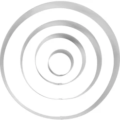 CASA Damier Anillo Para Tarta Juego De 4 Plateado Sale
