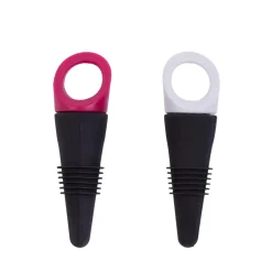 CASA Divino Tapones De Vino Juego De 2 Mezcla De 2 Colores Gris Claro, Burdeos Best
