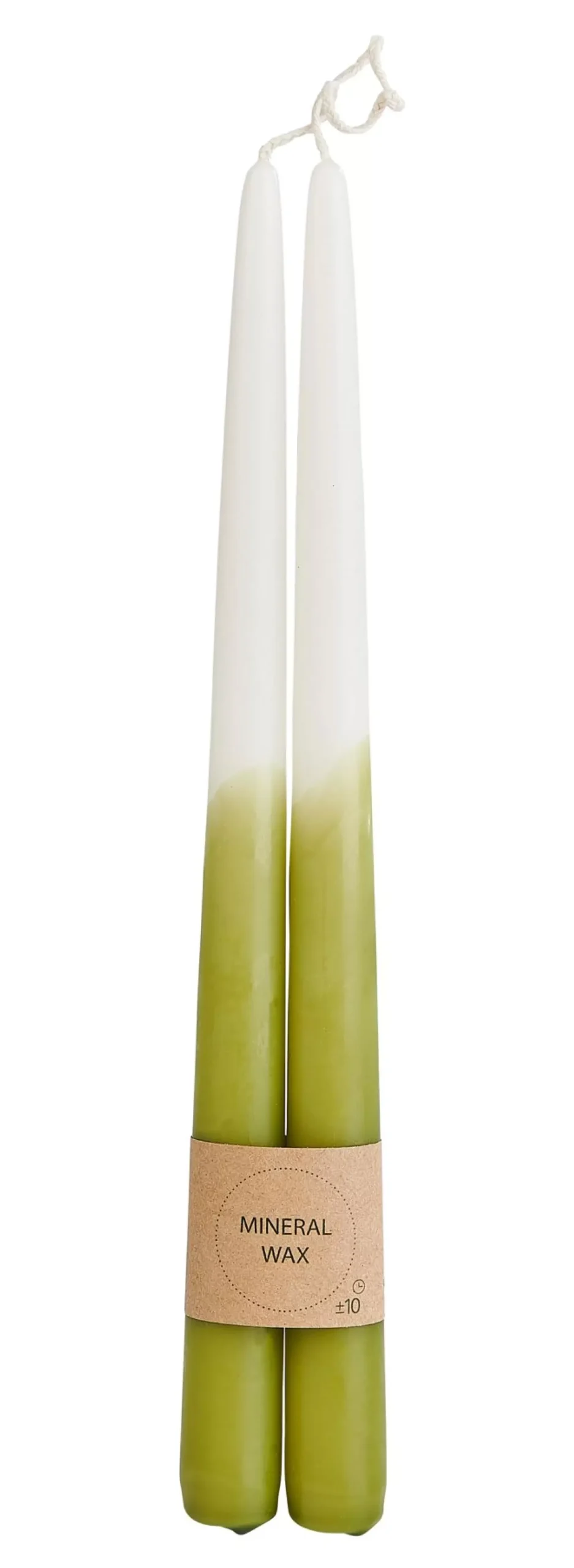 CASA Duo Velas Largas Juego De 2 Verde, Crema, Multicolor Outlet