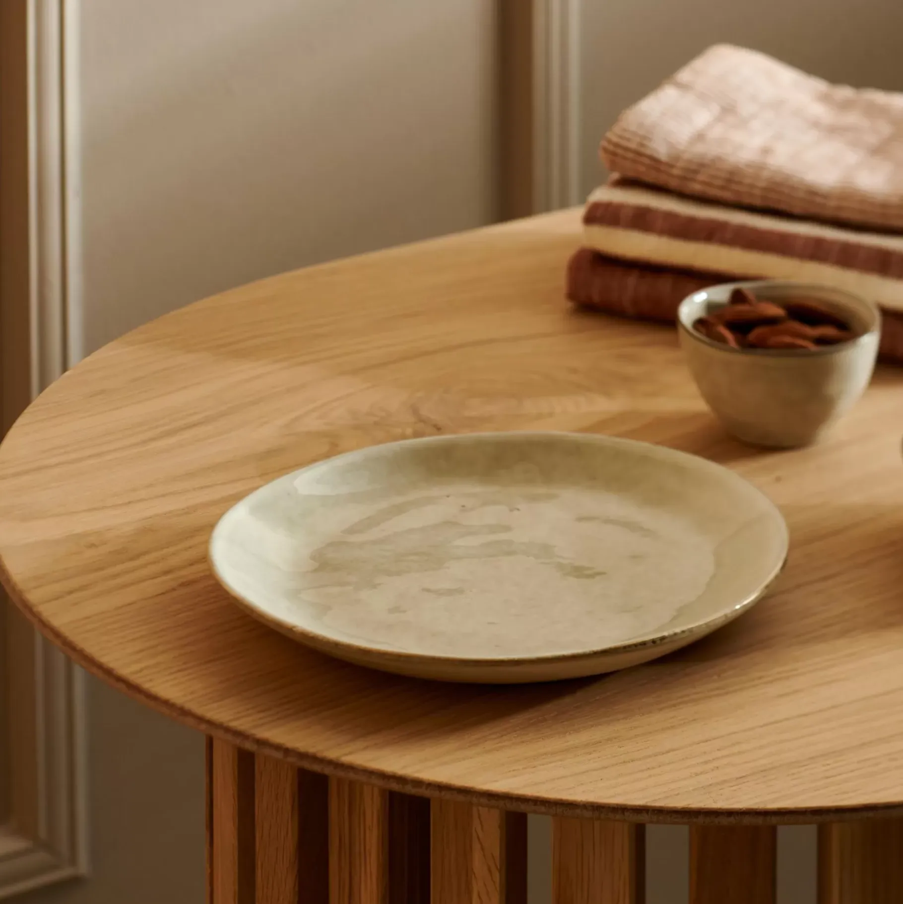 CASA Earth Marl Plato De Postre Crema Sale