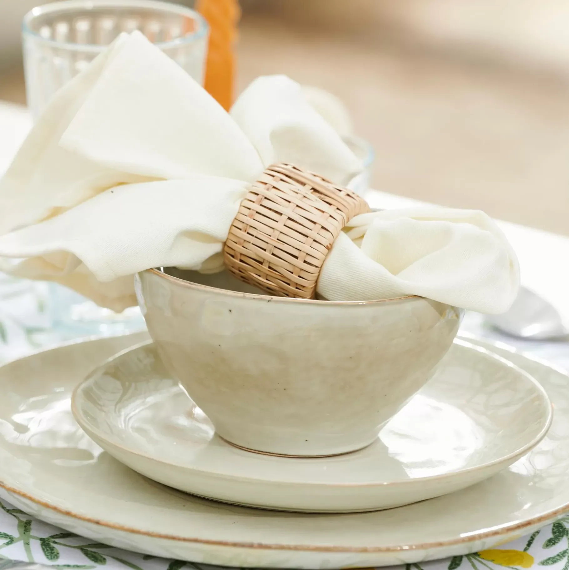CASA Earth Marl Plato De Postre Crema Sale