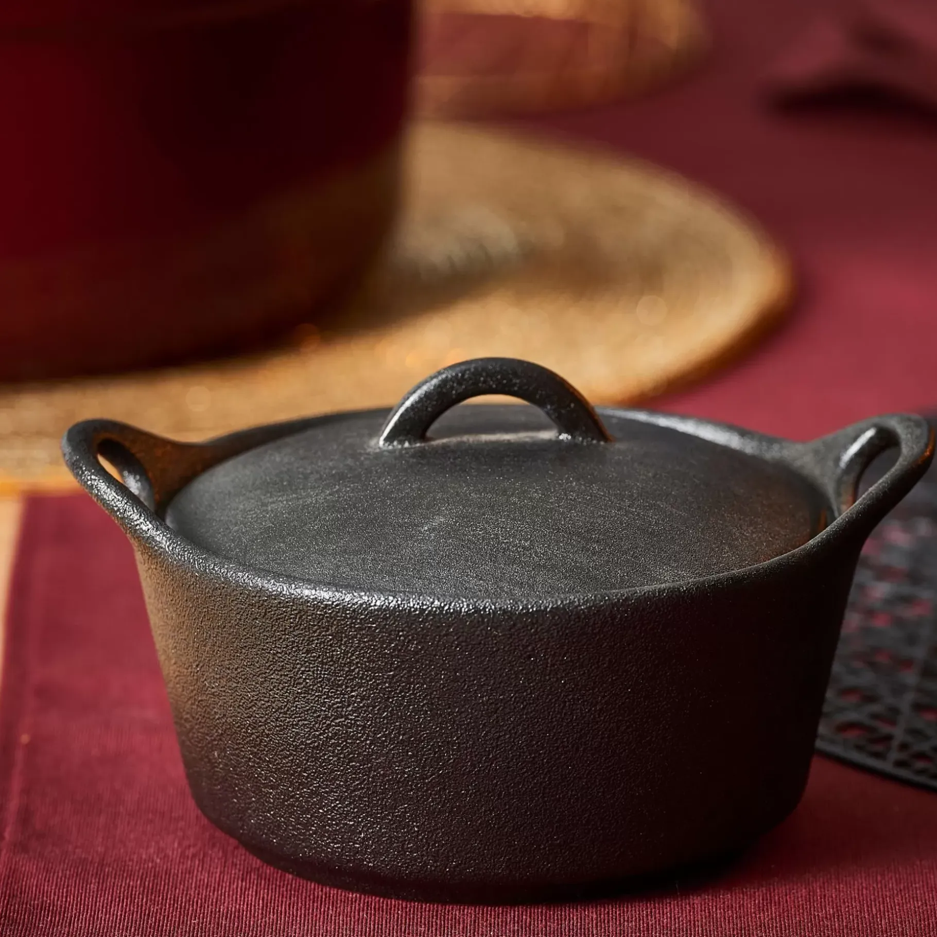 CASA Fero Cazuela Para Horno Con Tapa Negro Sale
