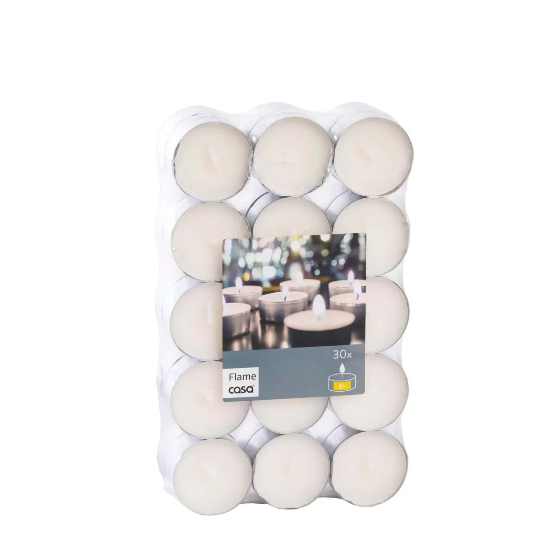 CASA Flame Velas Pequenas Juego De 30 Blanco Best
