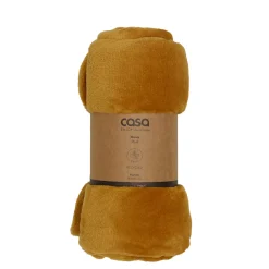CASA Flanella Manta Amarillo Oscuro Clearance