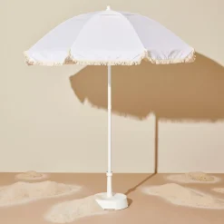 CASA Franja Parasol Sin Pie De Sombrilla Blanco Best