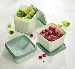 CASA Freezer Cajas Congeladoras Juego De 10 Menta, Verde Oscuro Hot