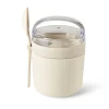 CASA Freshmood Tarro De Desayuno Con Cuchara Blanco, Marron, Verde New