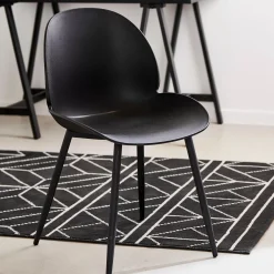 CASA Freya Silla De Comedor Negro Hot