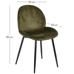 CASA Freyo Silla De Comedor Verde Oliva Discount