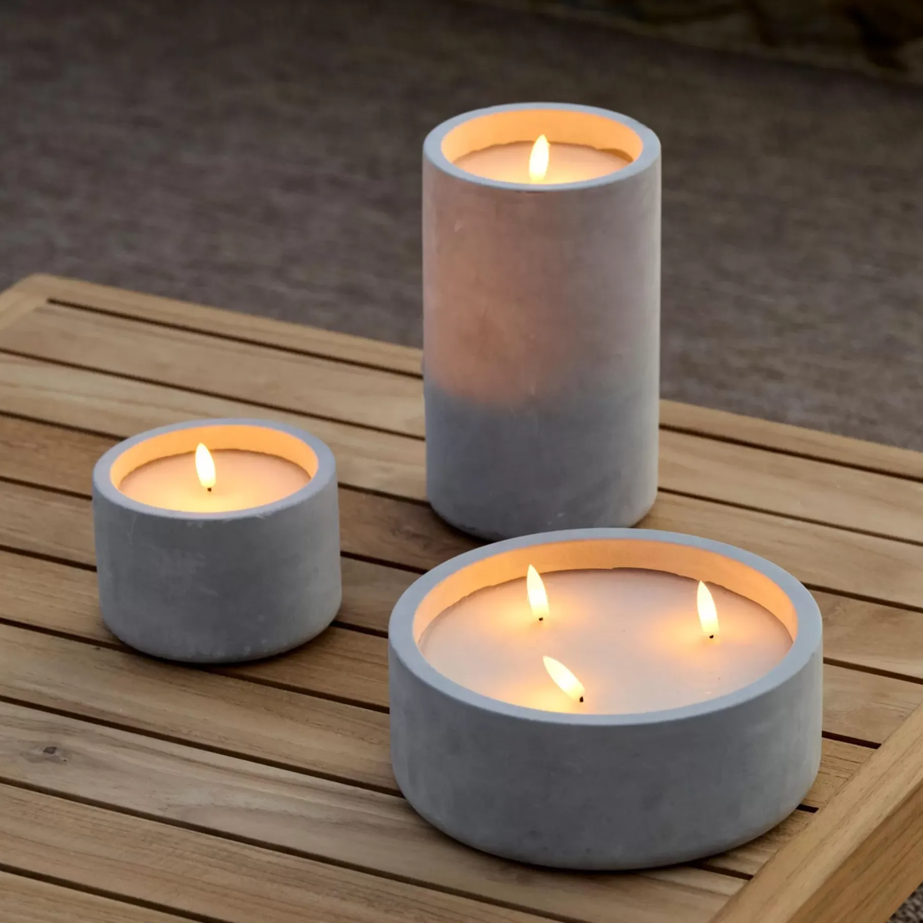 CASA Fuego Vela Led Solar Gris Claro Outlet