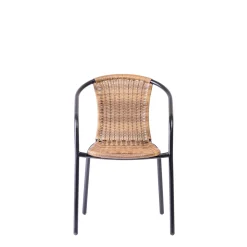 CASA Gerona Silla Apilable Negro, Natural Online