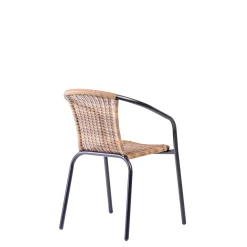 CASA Gerona Silla Apilable Negro, Natural Online