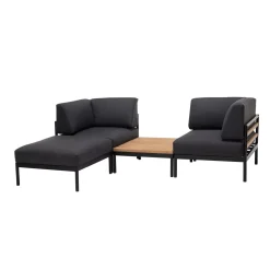 CASA Hanna Lounge Silla Esquinera Negro