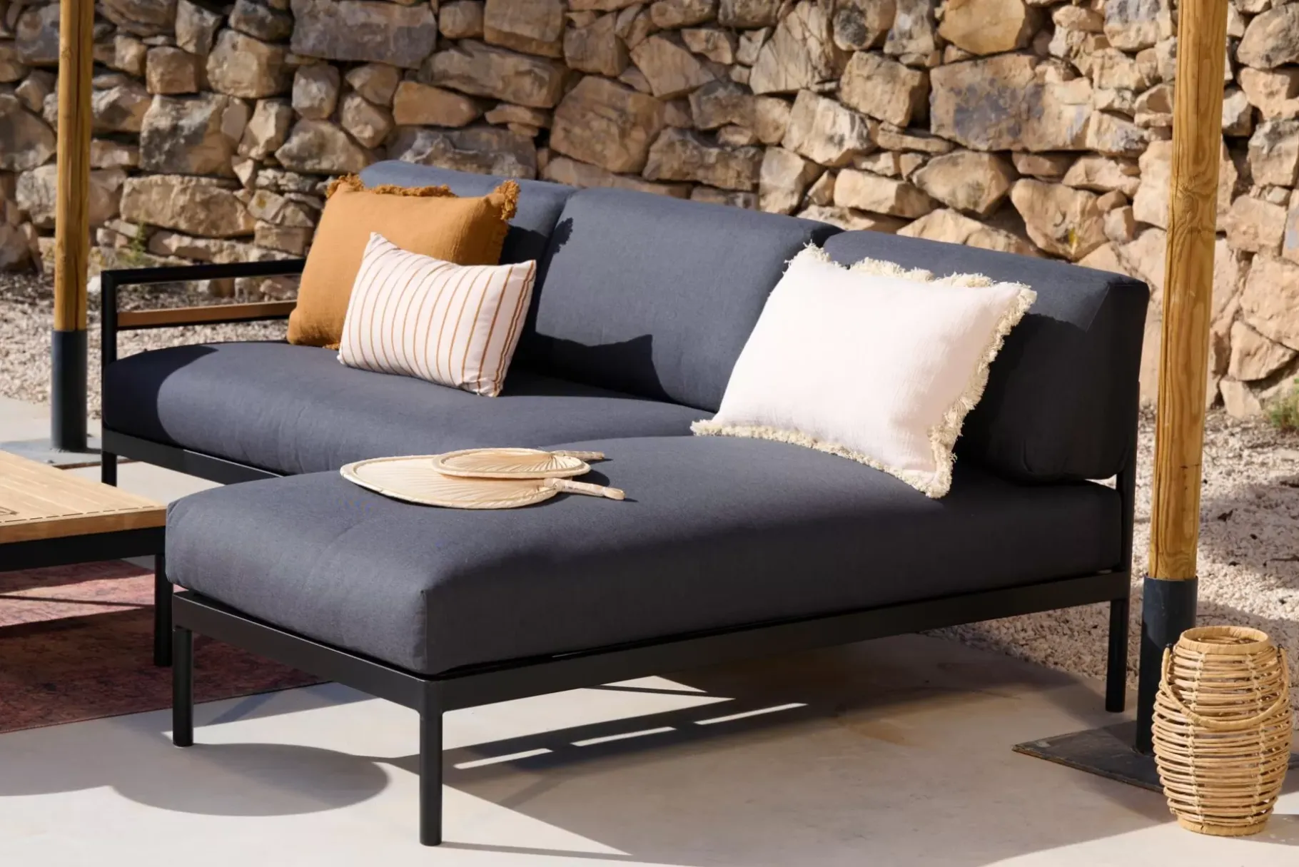 CASA Hanna Tumbona Lounge Negro Clearance