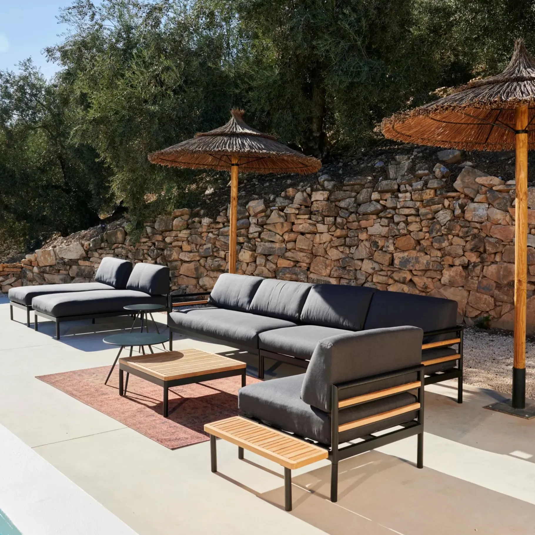 CASA Hanna Tumbona Lounge Negro Clearance