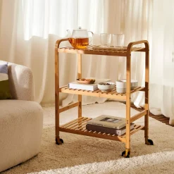 CASA Helge Estanteria Con Rueda Natural Best