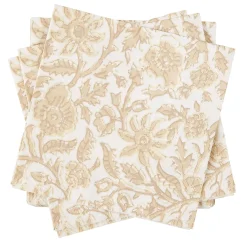 CASA Henna Flower Paquete De 20 Servilletas Rojo, Beis Outlet