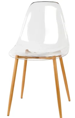 CASA Ice Silla De Comedor Transparente, Natural Hot