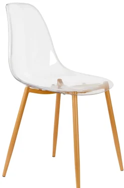 CASA Ice Silla De Comedor Transparente, Natural Hot