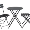 CASA Imperial Conjunto Bistro Redondo Negro Discount