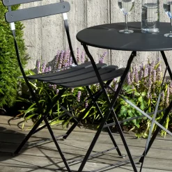 CASA Imperial Conjunto Bistro Redondo Negro Discount